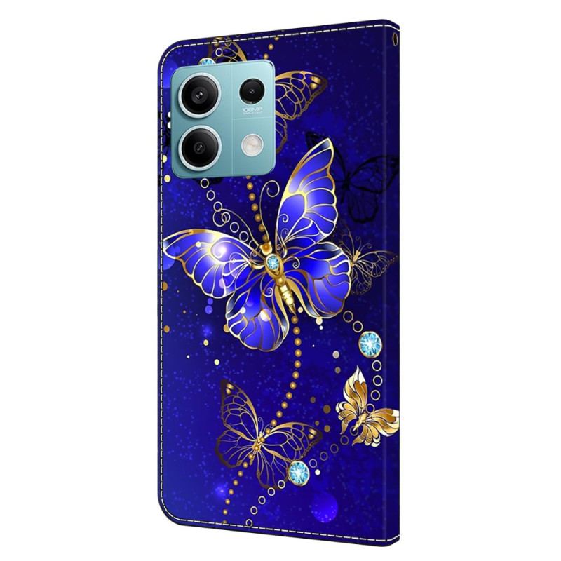 Etui Folio Xiaomi Redmi Note 13 5g Diamentowe Motyle