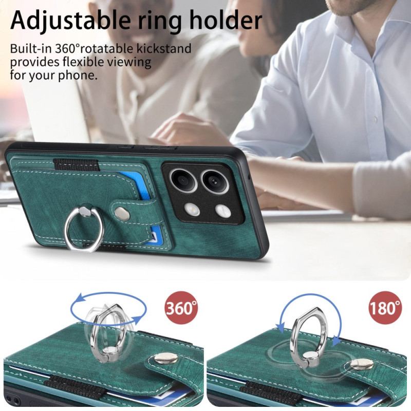 Etui Xiaomi Redmi Note 13 5g Uchwyt Na Kartę I Obrotowy Pierścień Etui Ochronne