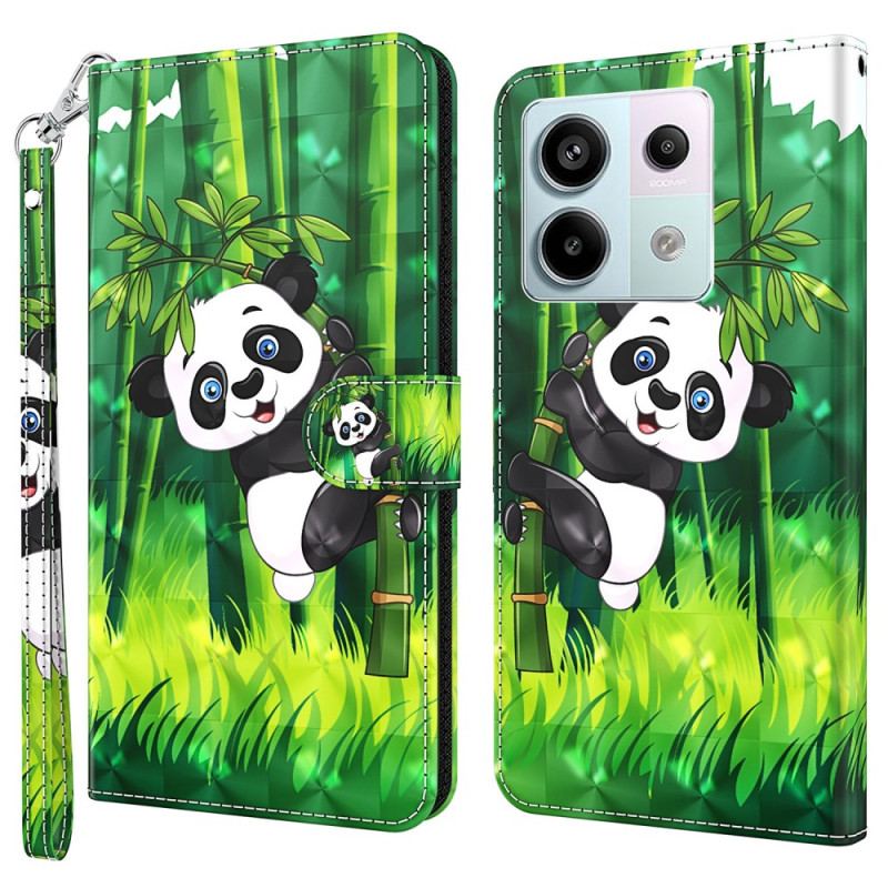 Pokrowce Xiaomi Redmi Note 13 5g Panda Bambusowa Z Paskiem