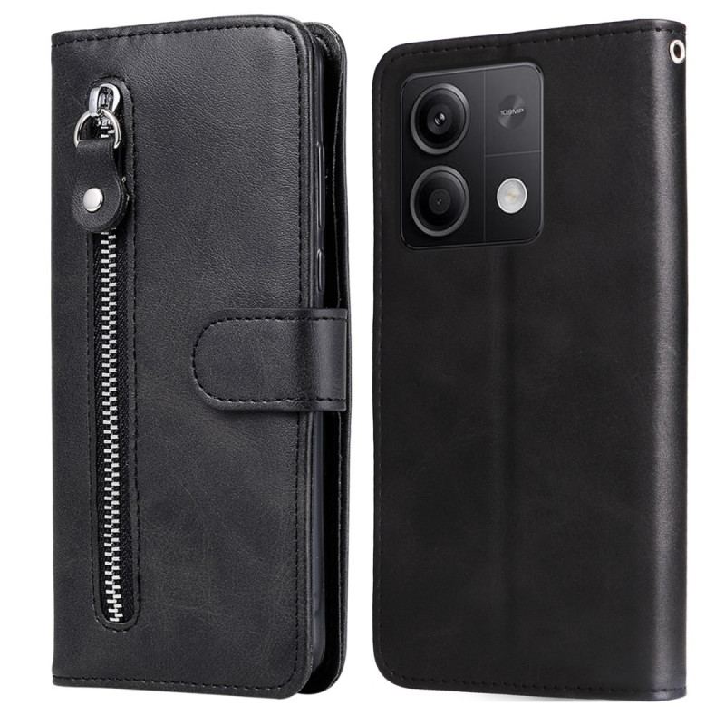 Skórzany Futerał Xiaomi Redmi Note 13 5g Etui Na Telefon Portmonetka Na Monety