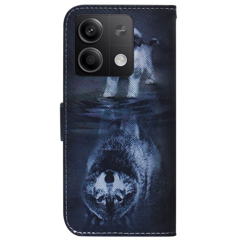 Skórzany Futerał Xiaomi Redmi Note 13 5g Etui Na Telefon Sen Szczeniaka