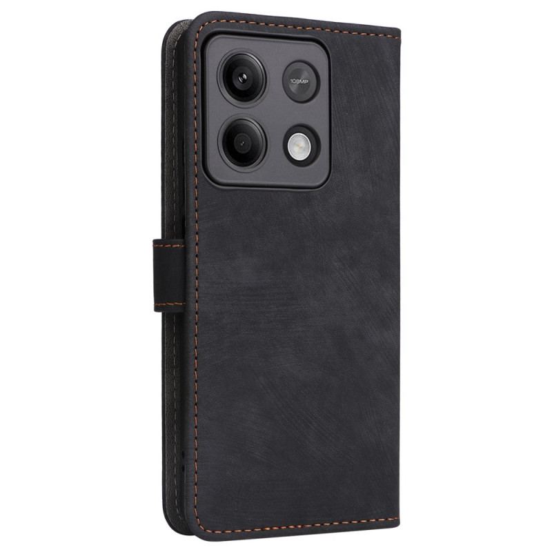 Skórzany Futerał Xiaomi Redmi Note 13 5g Etui Na Telefon Z Blokadą Rfid I Smyczą