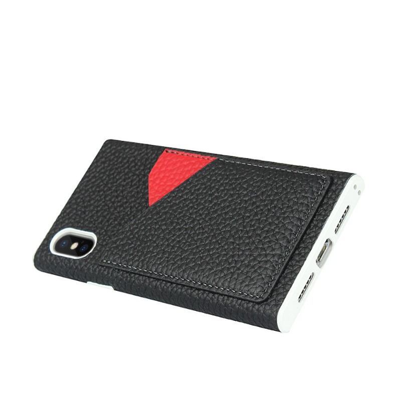 Etui do iPhone XS Max Skórzany Uchwyt Na Karty Ze Smyczą
