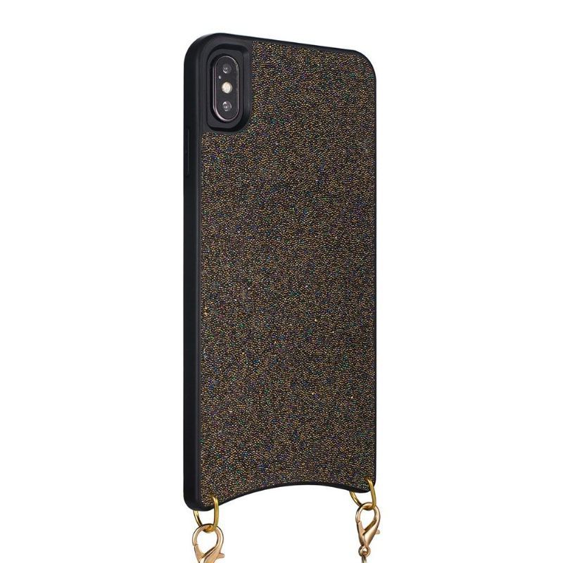 Futerały do iPhone XS Max Obrzeża Cekiny Z Naszyjnikiem