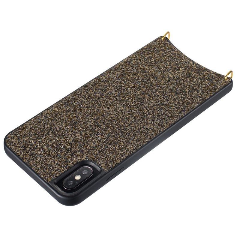 Futerały do iPhone XS Max Obrzeża Cekiny Z Naszyjnikiem