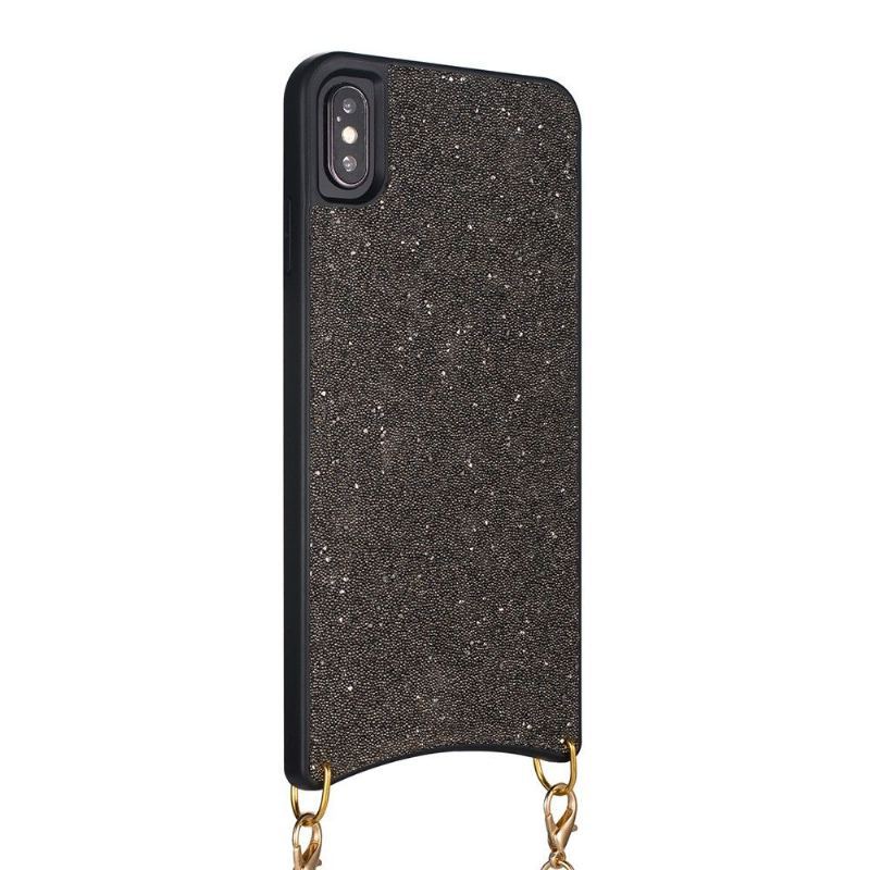 Futerały do iPhone XS Max Obrzeża Cekiny Z Naszyjnikiem