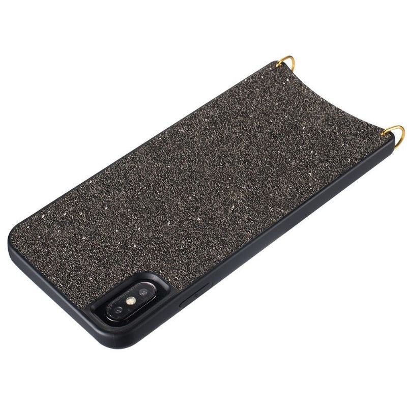Futerały do iPhone XS Max Obrzeża Cekiny Z Naszyjnikiem