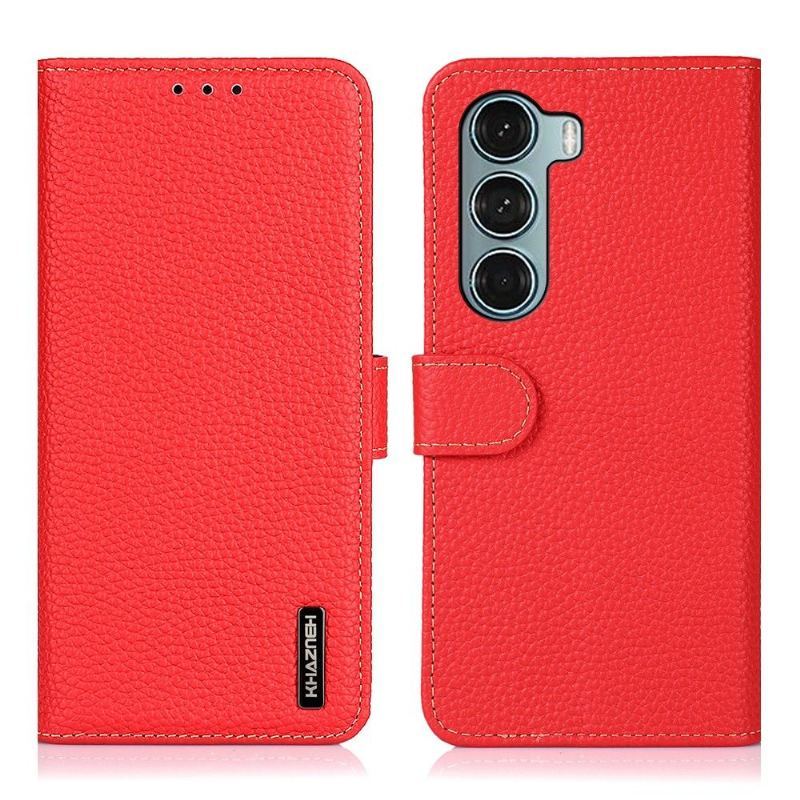 Etui Folio do Motorola Moto G200 5G Classic Khazneh Skóra Ziarnista