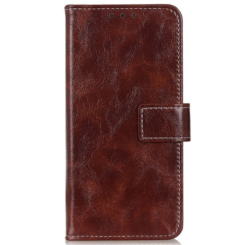 Etui Folio do Motorola Moto G200 5G Obrzeża Luksusowe Szwy Z Efektem Skóry