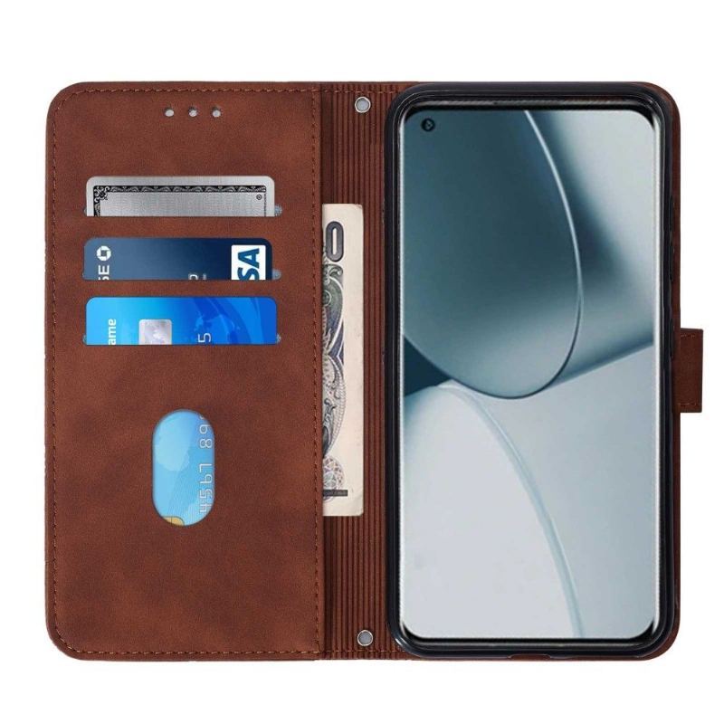 Etui Na Telefon Pokrowce do OnePlus 10 Pro Biznes Skórzany Efekt Geometryczny Wzór