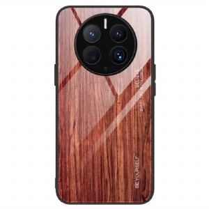 Futerały do Huawei Mate 50 Pro Szkło Hartowane W Stylu Drewna
