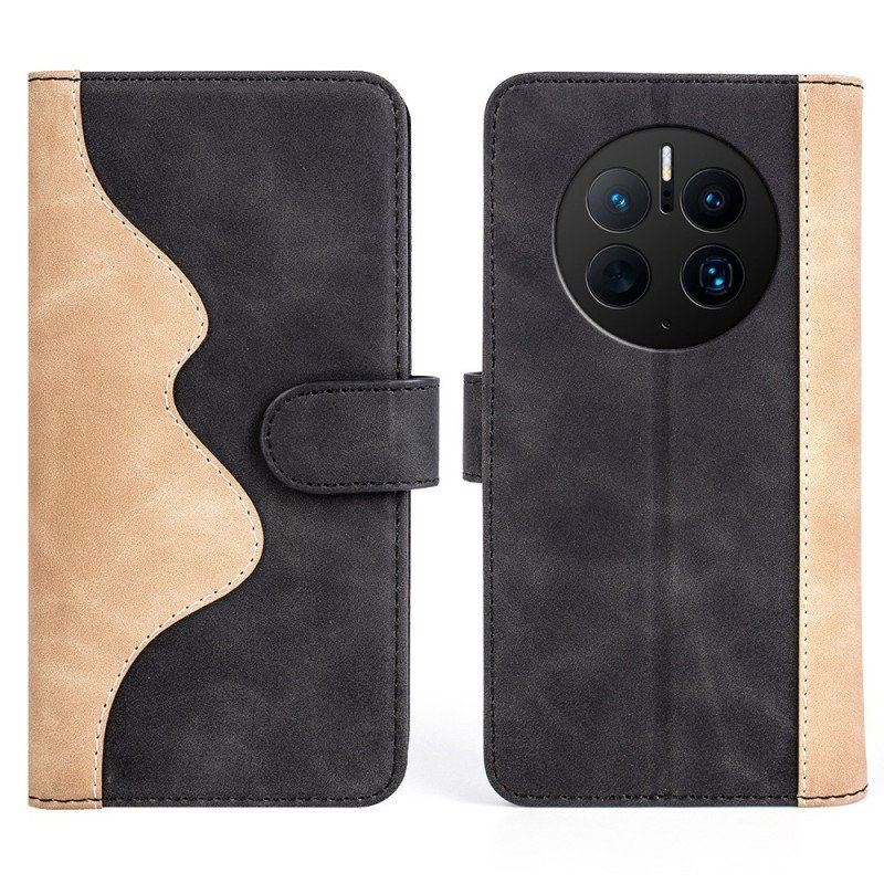 Skórzany Futerał do Huawei Mate 50 Pro Wzór Graficzny