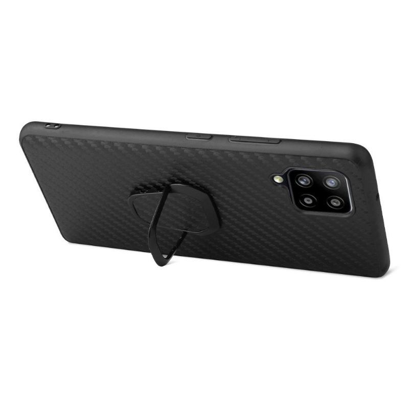 Etui do Samsung Galaxy A42 5G Classic Pierścień Z Włókna Węglowego