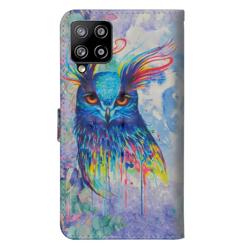 Etui Folio do Samsung Galaxy A42 5G Akwarela Sowa