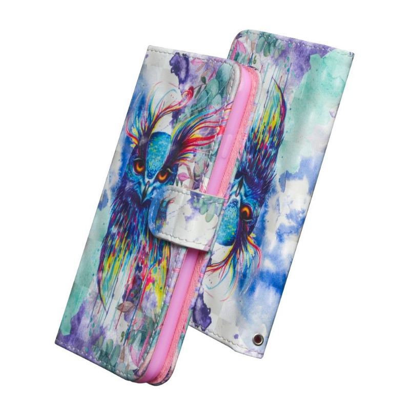 Etui Folio do Samsung Galaxy A42 5G Akwarela Sowa