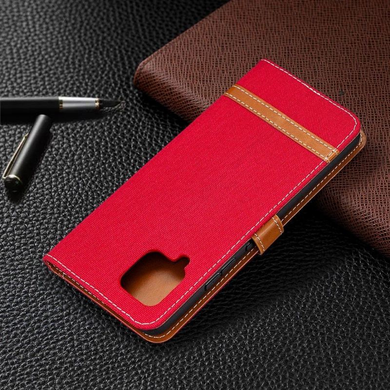 Etui Folio do Samsung Galaxy A42 5G Pokrowiec Z Tkaniny