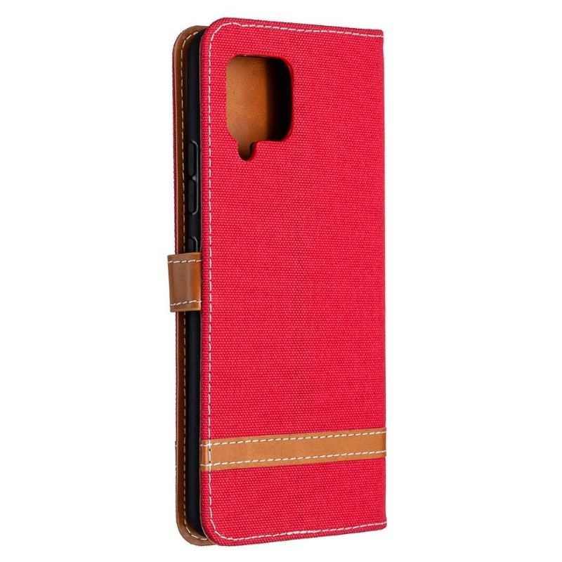 Etui Folio do Samsung Galaxy A42 5G Pokrowiec Z Tkaniny