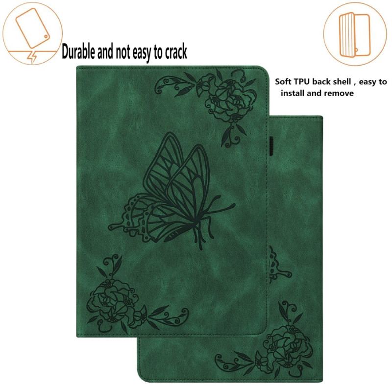 Etui Samsung Galaxy Tab S9 Motyle I Kwiaty Etui Ochronne
