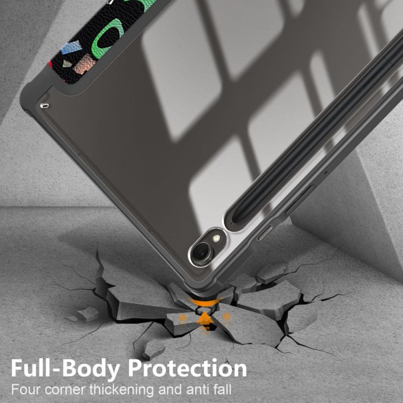 Samsung Galaxy Tab S9 Przezroczysty Uchwyt Na Rysik W Kolorze Graffiti