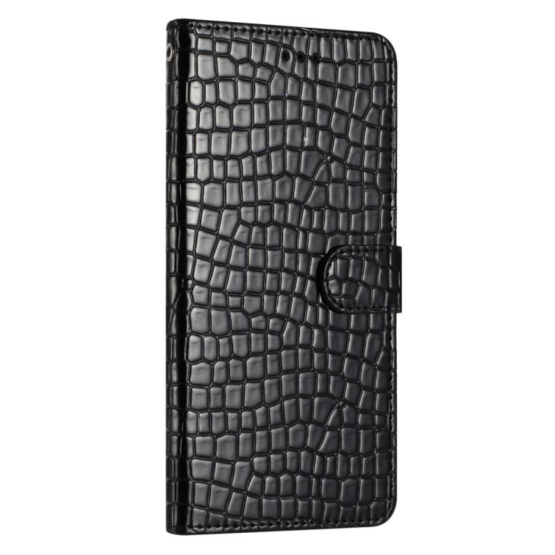 Etui Folio Google Pixel 8 Pro Styl Krokodyla Z Paskiem