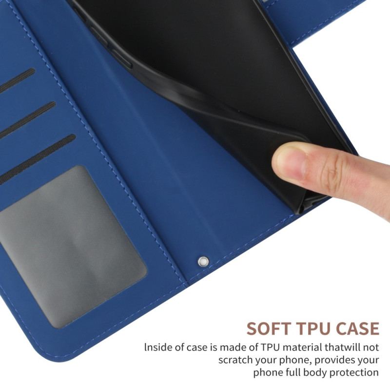 Skórzany Futerał Google Pixel 8 Pro Etui Na Telefon Słonecznik Z Paskiem