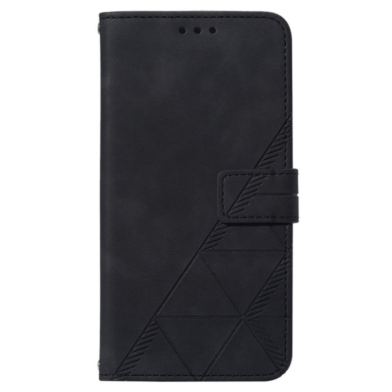 Skórzany Futerał Google Pixel 8 Pro Etui Na Telefon Trójkąty Z Paskiem Na Ramię
