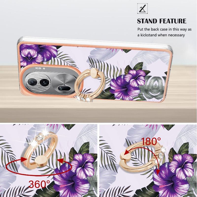 Etui Do Oppo Reno 11 Pro 5g Marmurowy Pierścień Podtrzymujący