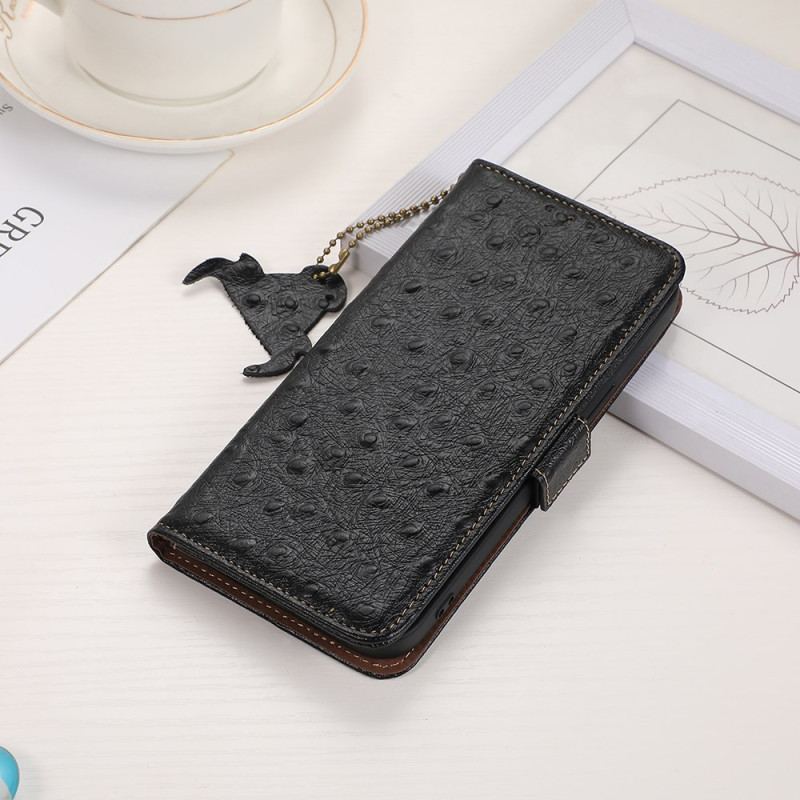 Etui Folio Do Oppo Reno 11 Pro 5g Blokowanie Rfid Z Prawdziwej Skóry Teksturowanej