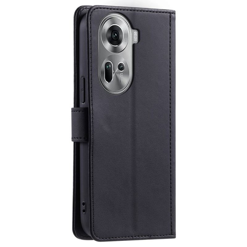Etui Folio Do Oppo Reno 11 Pro 5g Wyściełany Paskiem Na Ramię