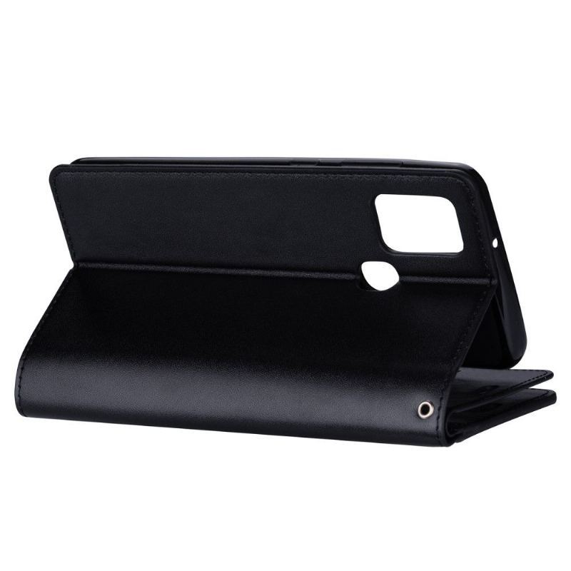 Etui Folio do Samsung Galaxy A21s z Łańcuch Faux Skórzane Etui Na Karty