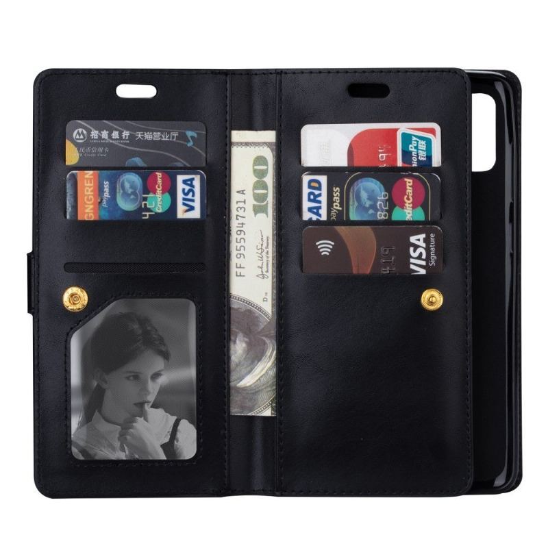 Etui Folio do Samsung Galaxy A21s z Łańcuch Faux Skórzane Etui Na Karty