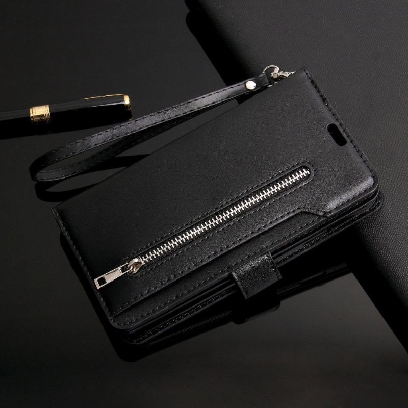 Etui Folio do Samsung Galaxy A21s z Łańcuch Faux Skórzane Etui Na Karty