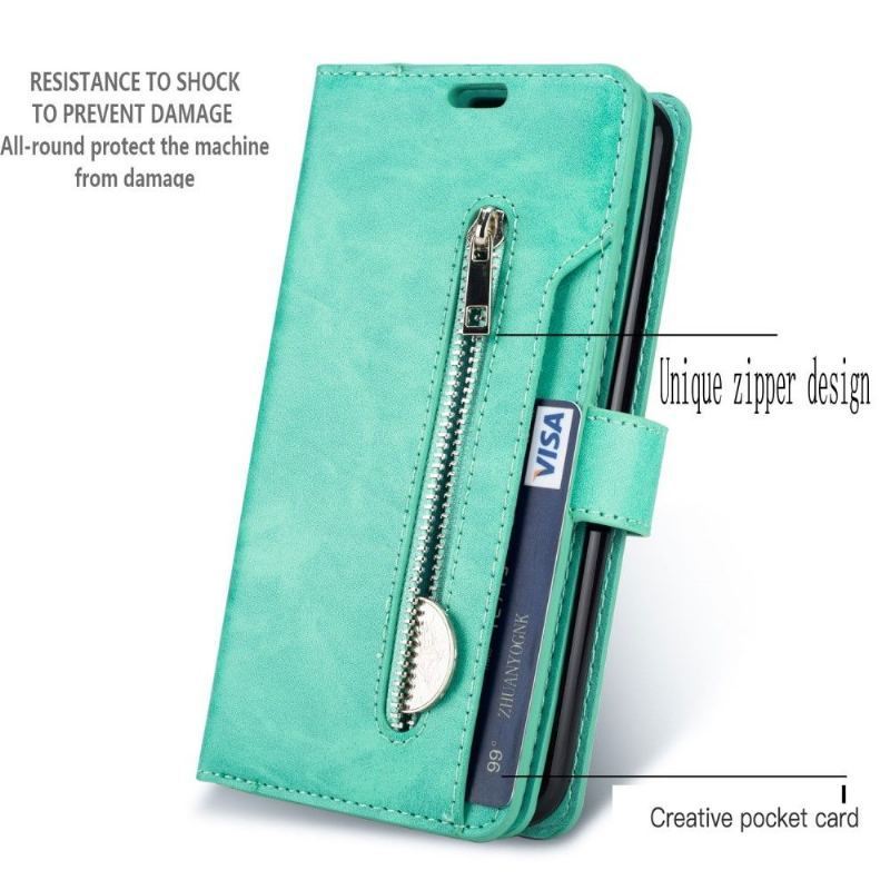 Etui Folio do Samsung Galaxy A21s z Łańcuch Faux Skórzane Etui Na Karty