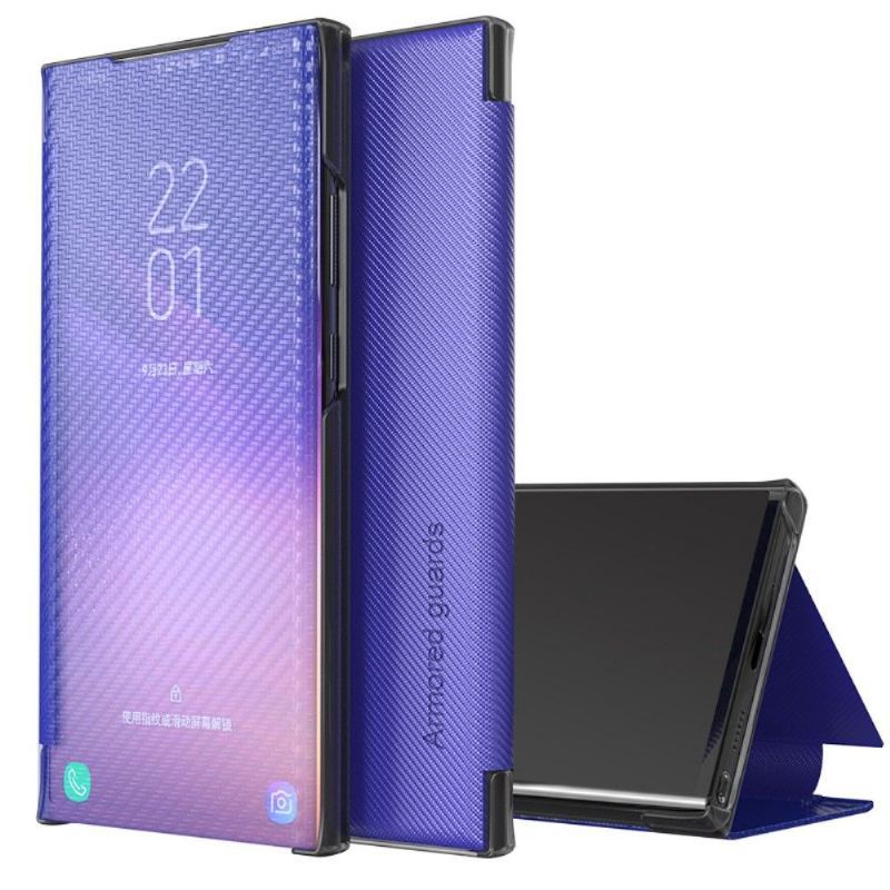 Etui Na Telefon do Samsung Galaxy A21s Etui Folio Włókno Węglowe