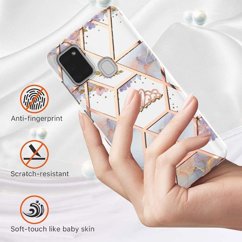 Futerały do Samsung Galaxy A21s Marmur I Korona