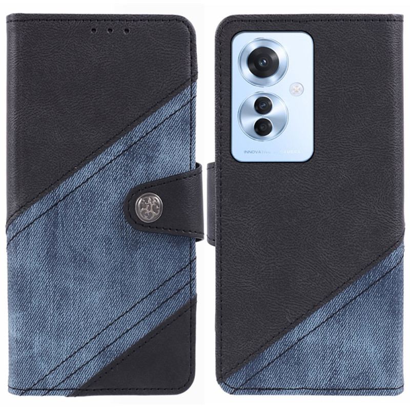 Etui Folio Do Oppo Reno 11f 5g Bi-tekstura