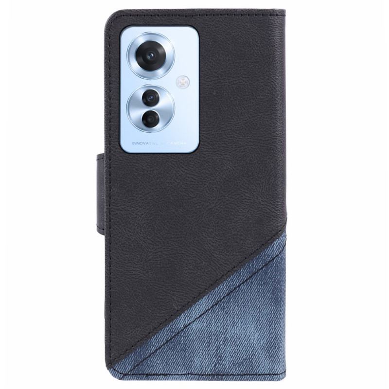 Etui Folio Do Oppo Reno 11f 5g Bi-tekstura
