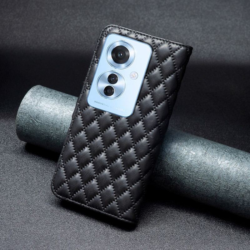 Etui Folio Oppo Reno 11f 5g Pikowana Binfen Kolor