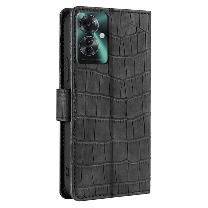 Etui Folio Oppo Reno 11f 5g Tekstura Krokodyla Etui Ochronne