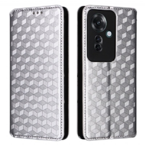 Flip Kotelot Oppo Reno 11f 5g Etui Na Telefon Wzór Rombu
