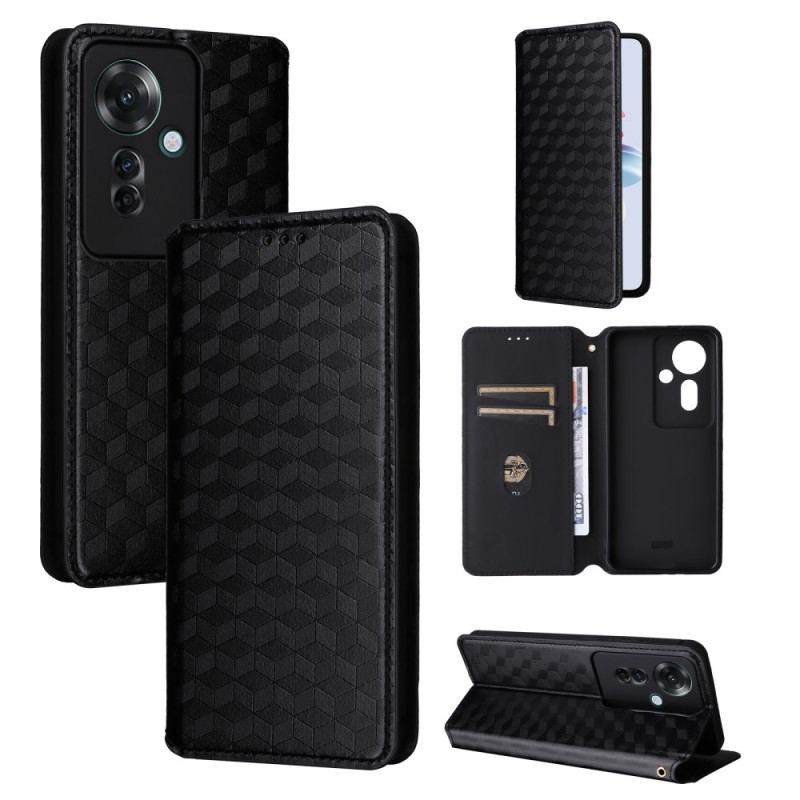 Flip Kotelot Oppo Reno 11f 5g Etui Na Telefon Wzór Rombu