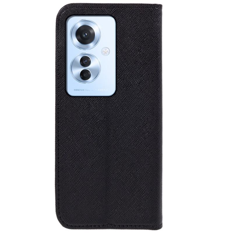 Flip Kotelot Oppo Reno 11f 5g Tekstury Krzyżowe
