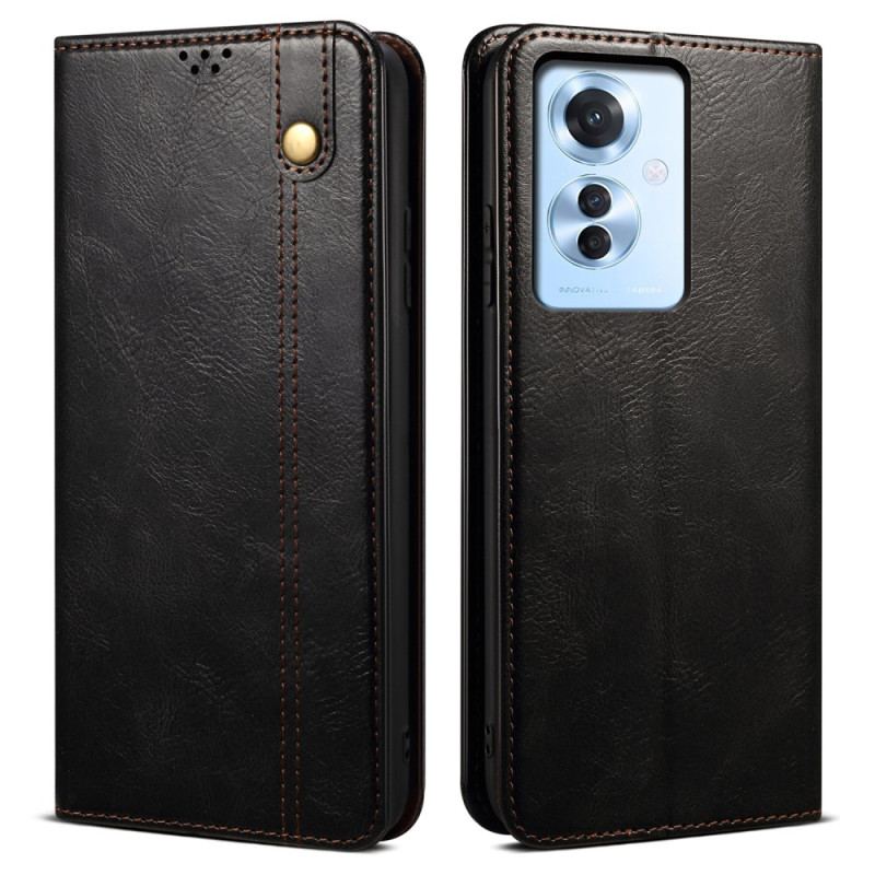 Flip Kotelot Oppo Reno 11f 5g Woskowana Imitacja Skóry