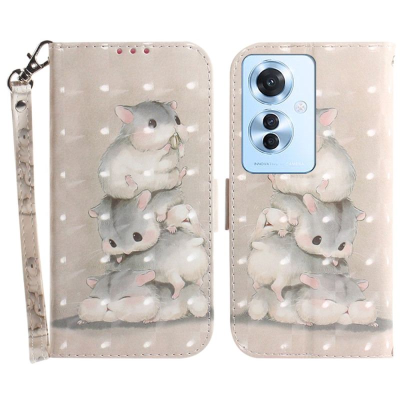 Pokrowce Oppo Reno 11f 5g Chomiki Z Paskiem