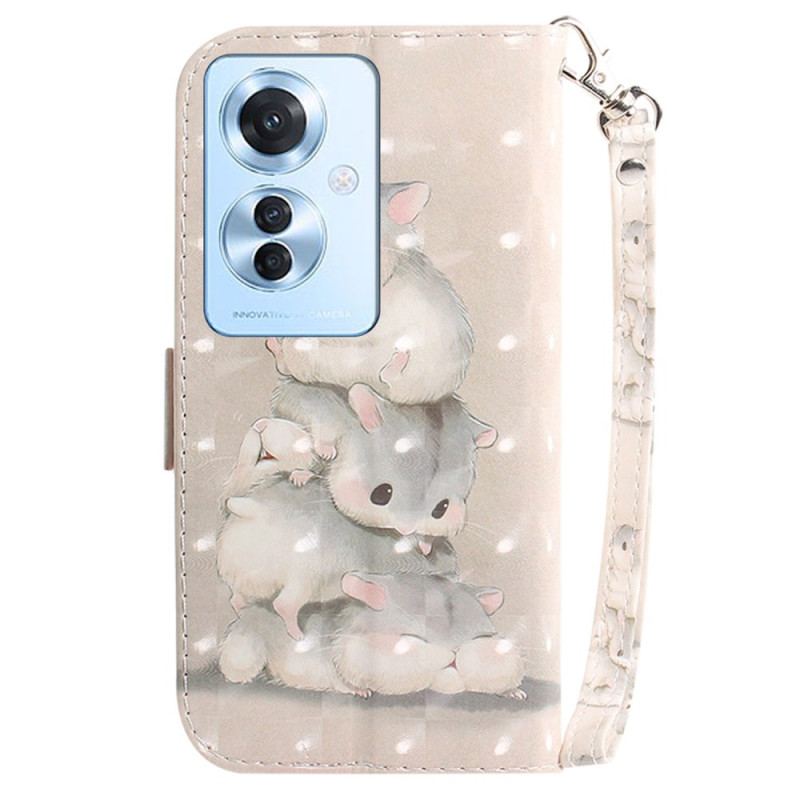 Pokrowce Oppo Reno 11f 5g Chomiki Z Paskiem