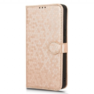 Etui Folio Xiaomi Redmi Note 13 4g Błyszczący Pasek W Kropki