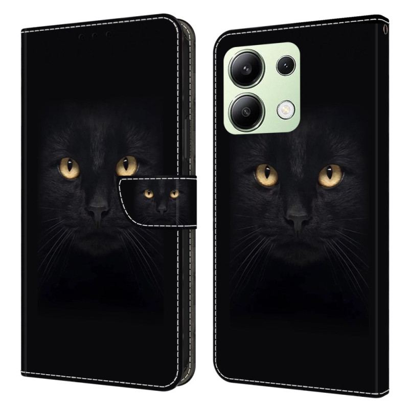 Etui Folio Xiaomi Redmi Note 13 4g CZarny Kot Etui Ochronne