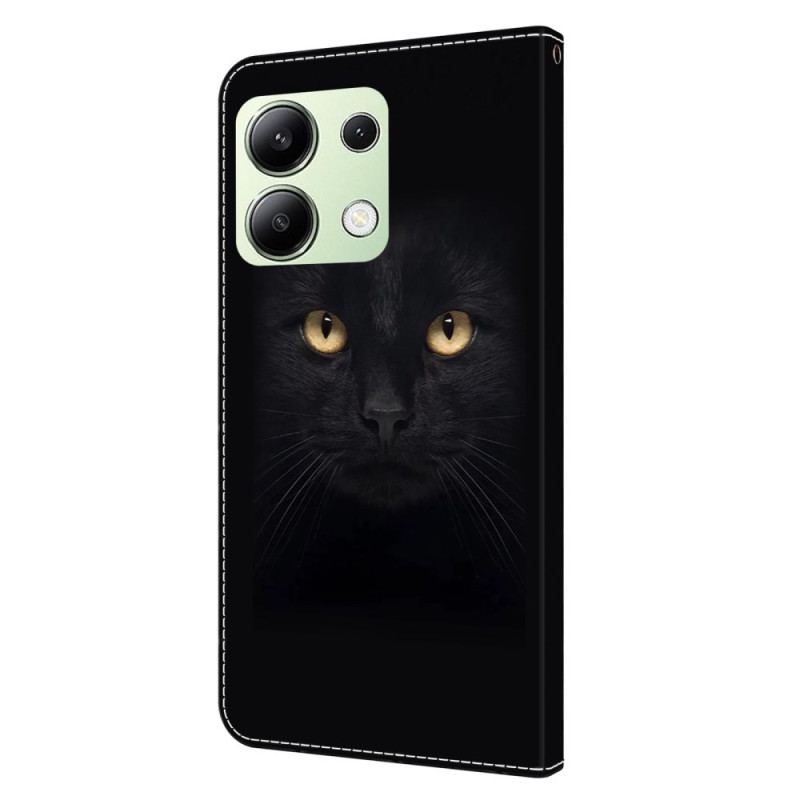 Etui Folio Xiaomi Redmi Note 13 4g CZarny Kot Etui Ochronne