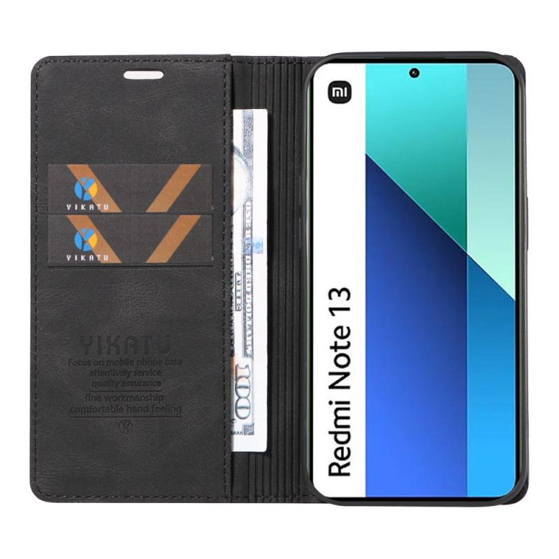 Etui Folio Xiaomi Redmi Note 13 4g Efekt Zamszu Yikatu