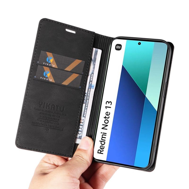 Etui Folio Xiaomi Redmi Note 13 4g Efekt Zamszu Yikatu